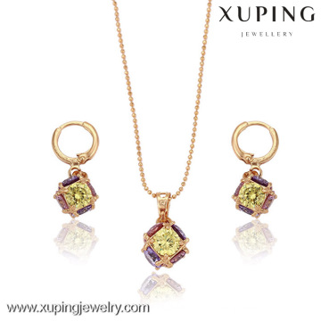 63098 -Xuping Promotional Wholesale Jewelry Copper Alloy Jewelry Set